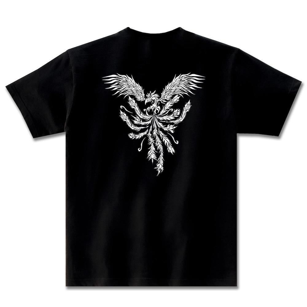 SOUL OF PHOENIX ベーシックTシャツ ブラック×ホワイト