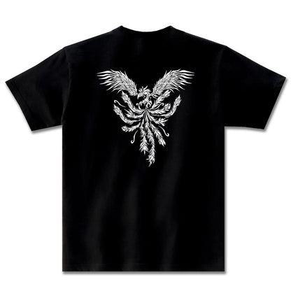 SOUL OF PHOENIX　ベーシックTシャツ　ブラック×ホワイト