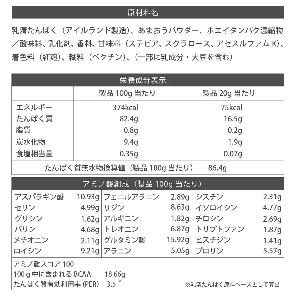 FLF ホエイプロテインピュアアイソレート 1kg　あまおう苺風味