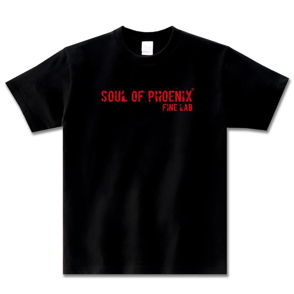 SOUL OF PHOENIX　ベーシックTシャツ　ブラック×レッド