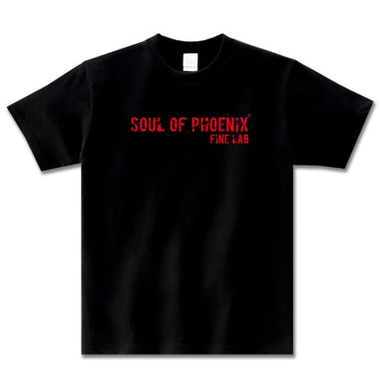 SOUL OF PHOENIX　ベーシックTシャツ　ブラック×レッド